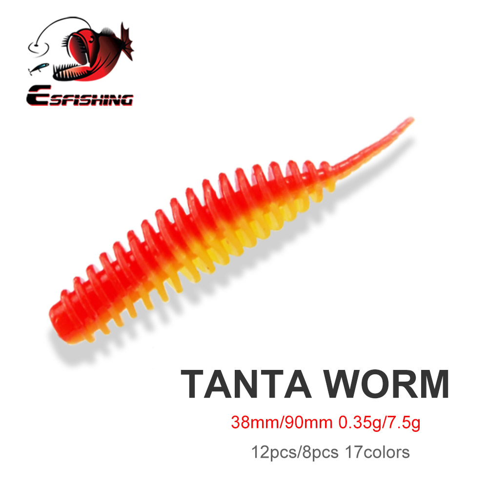 Trout Fishing Lure - ESFISHING เหยื่อตกปลาแบบหนอน ทันต้า 38มม. 90มม. 0.35กรัม