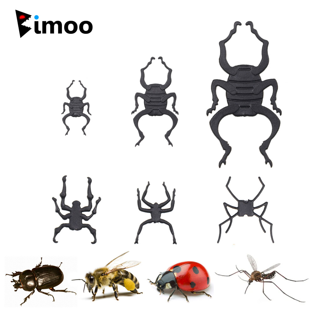 Trout Fishing Lure - Bimoo 20ชิ้นเหยื่อยางแมลงที่สมจริงวัสดุรอกฟลายแมลงเต่าทองเต่าทองด้วงยุงแห้งเหยื่อตกปลาเทราท์