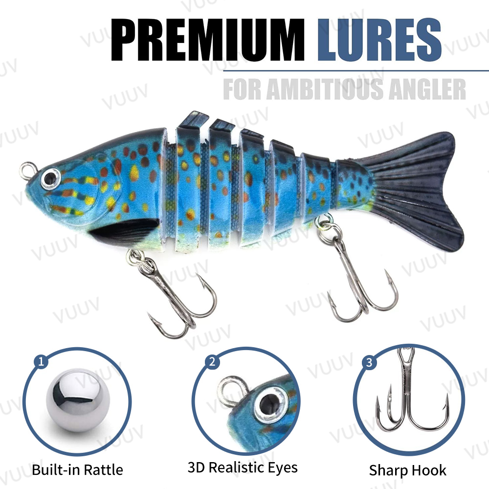 เหยื่อตกปลาแบบหลายข้อต่อ 10 ชิ - Trout Fishing Lure บทวิจารณ์และราคา