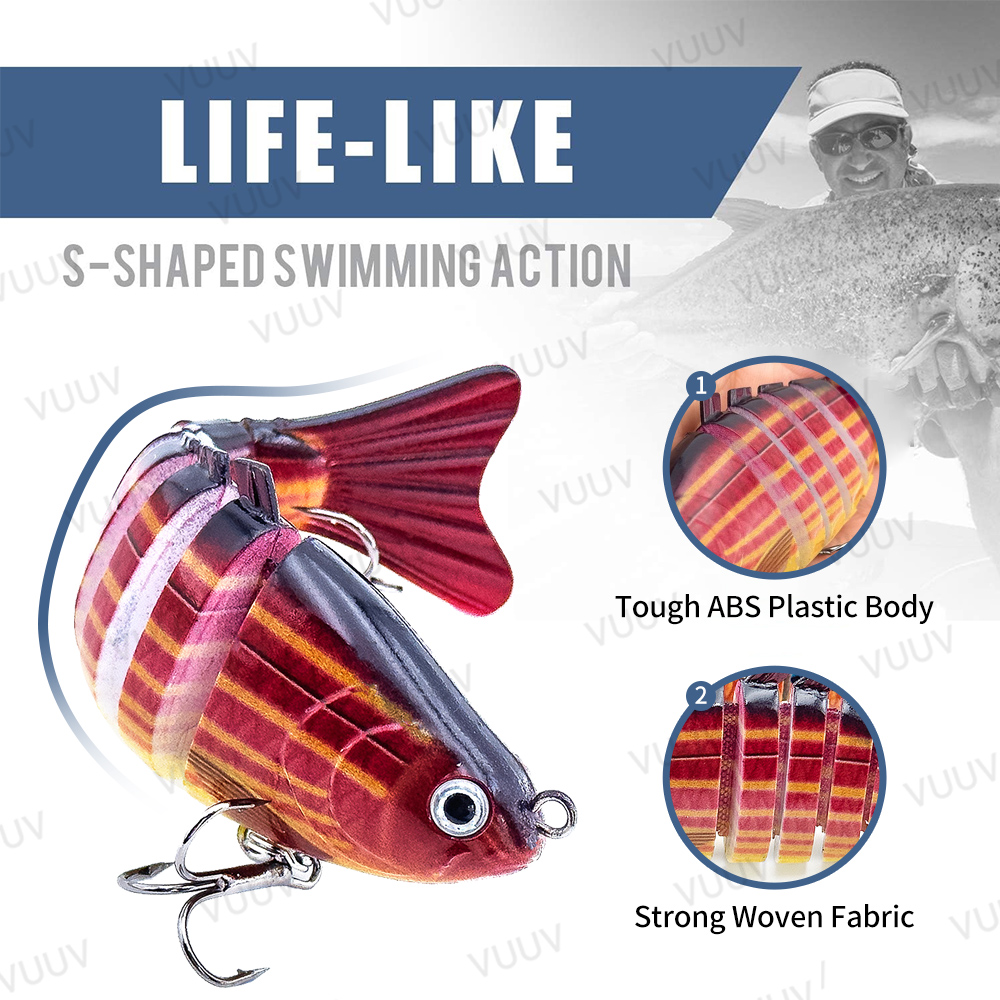 เหยื่อตกปลาแบบหลายข้อต่อ 10 ชิ - Trout Fishing Lure บทวิจารณ์และราคา
