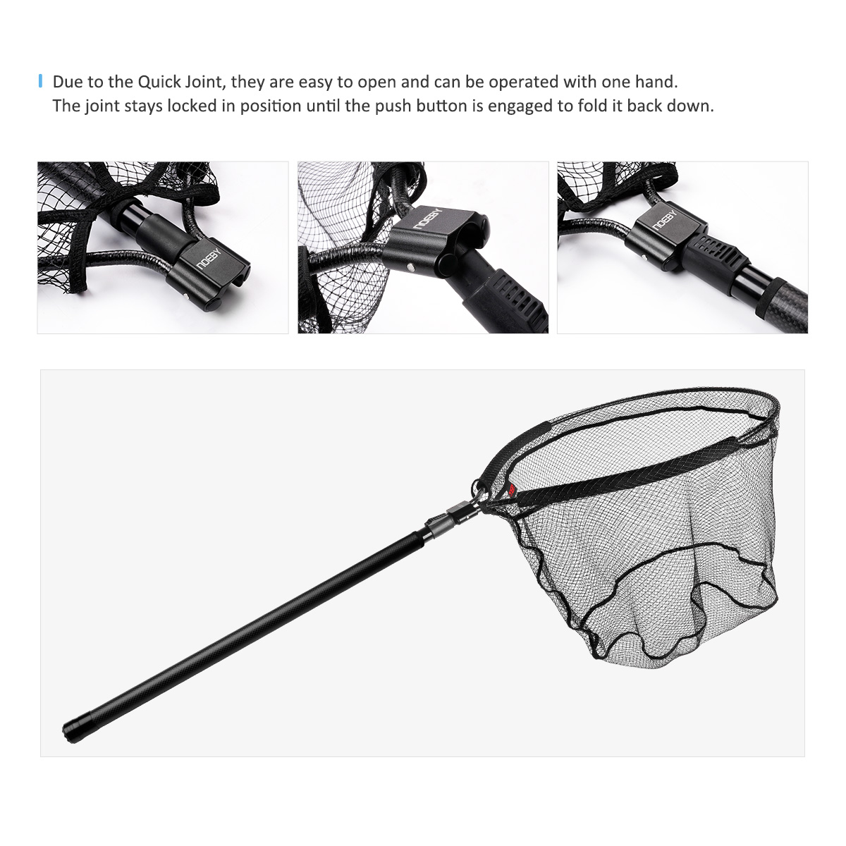 NOEBY ตาข่ายจับปลาแบบยืดหดได้  - Landing Net Telescopic บทวิจารณ์และราคา