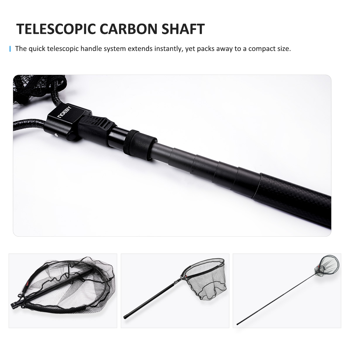 NOEBY ตาข่ายจับปลาแบบยืดหดได้  - Landing Net Telescopic บทวิจารณ์และราคา