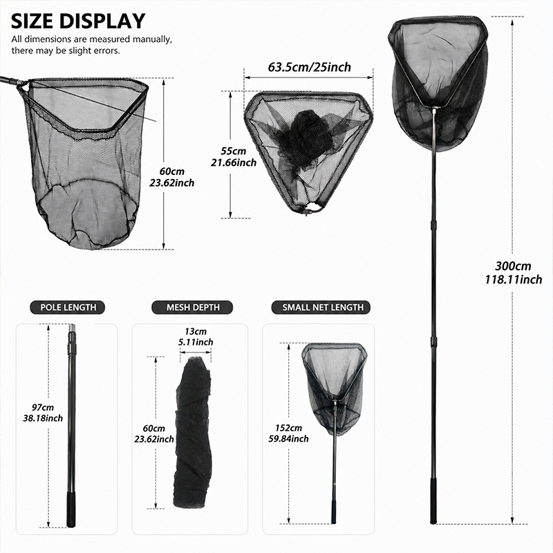 ตาข่ายดักปลาแบบยืดหดได้ 300 ซม - Landing Net Telescopic บทวิจารณ์และราคา
