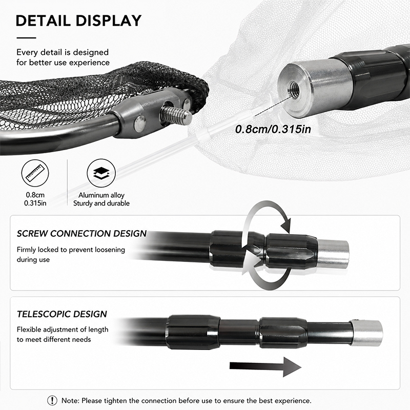 ตาข่ายดักปลาแบบยืดหดได้ 300 ซม - Landing Net Telescopic บทวิจารณ์และราคา