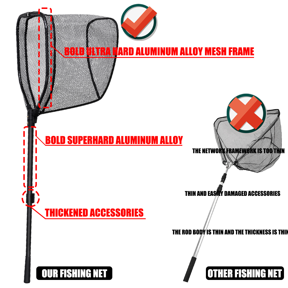 อลูมิเนียมขนาดใหญ่ตกปลาสุทธิยา - Landing Net Telescopic บทวิจารณ์และราคา