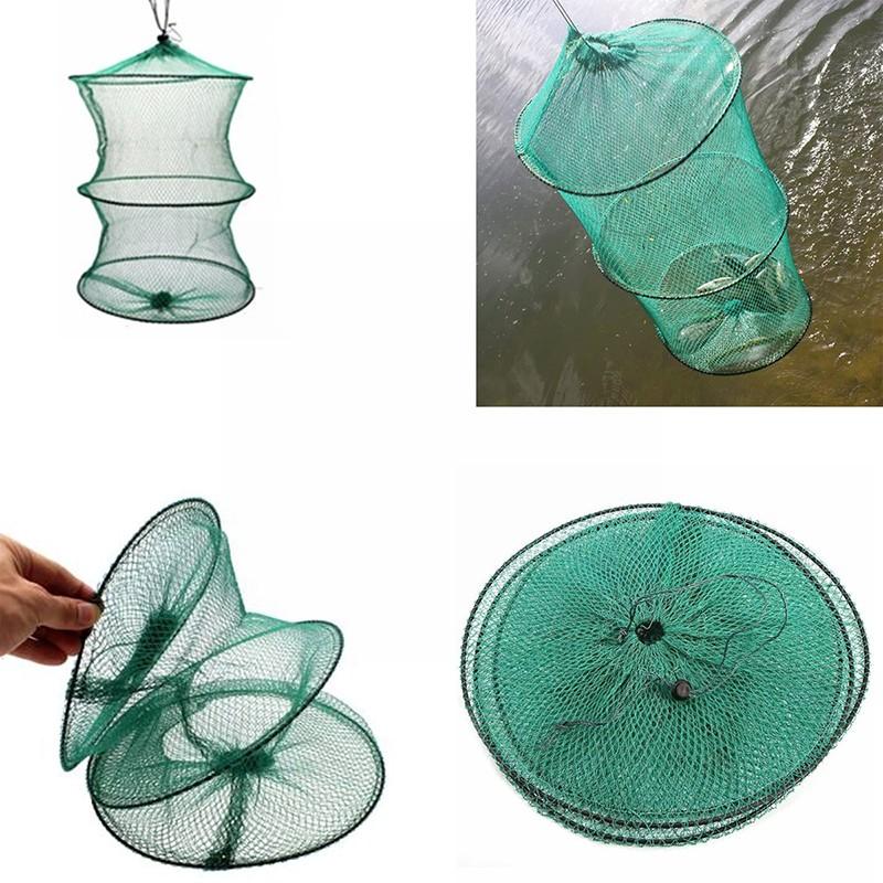พับรอบตาข่ายไนลอนกรอบโลหะปูตกป - Landing Net Telescopic บทวิจารณ์และราคา
