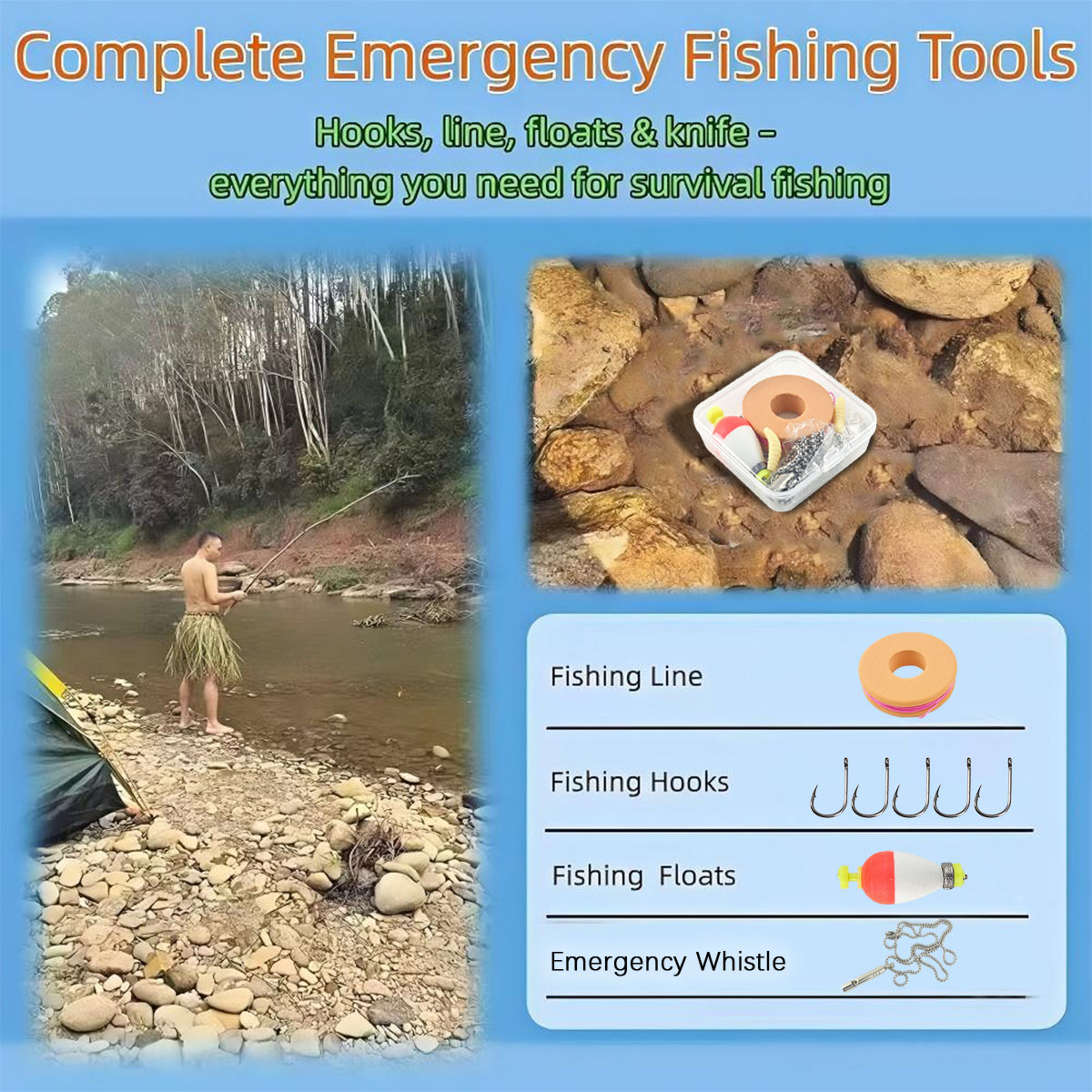 ชุดอุปกรณ์ตกปลาฉุกเฉินแบบพกพา， - Fishing Equipment Organizer บทวิจารณ์และราคา