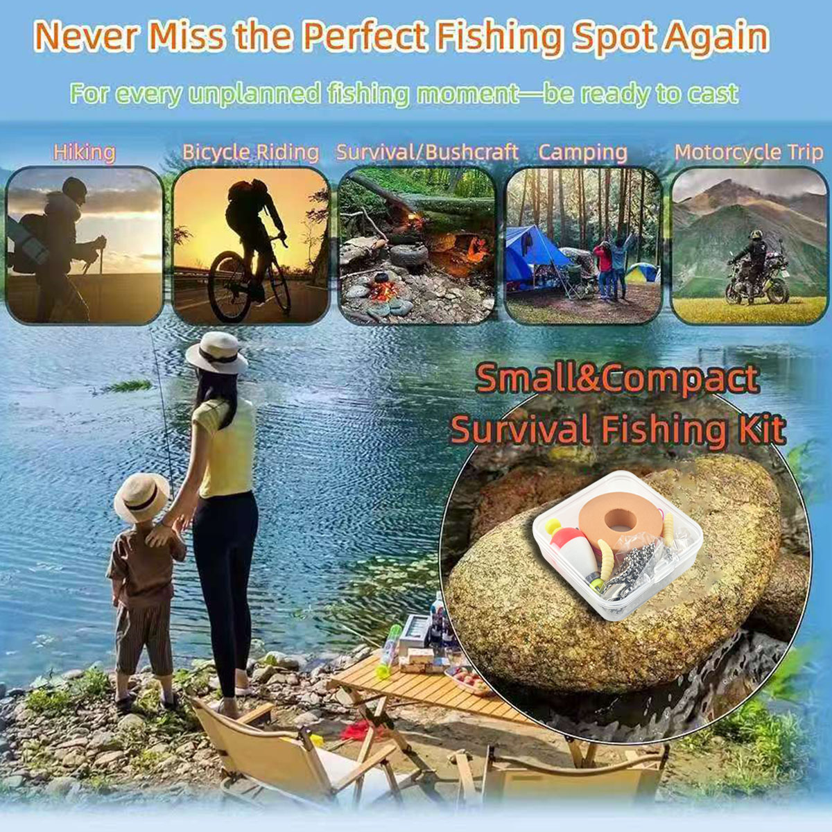 ชุดอุปกรณ์ตกปลาฉุกเฉินแบบพกพา， - Fishing Equipment Organizer บทวิจารณ์และราคา