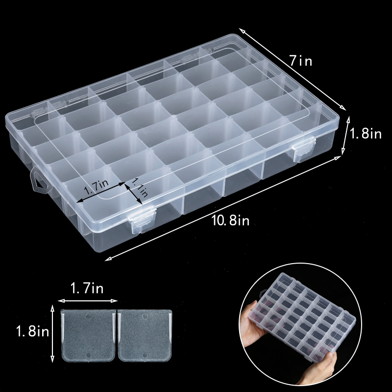 36 กริดพลาสติกกล่องคอนเทนเนอร์ - Fishing Equipment Organizer บทวิจารณ์และราคา